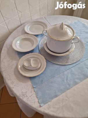 Arany-fehér étkészlet - Nivella - Apulum