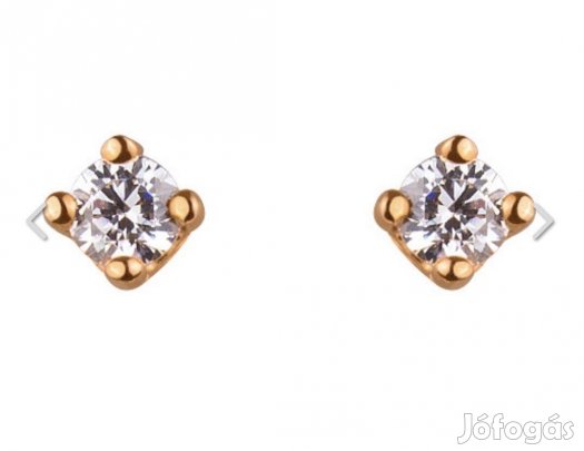 Arany fülbevaló cirkóniummal