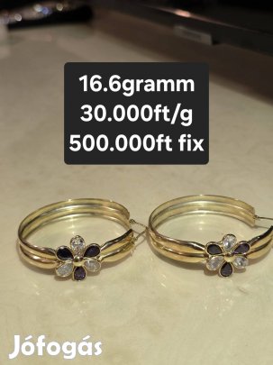 Arany női fülbevaló 14k 