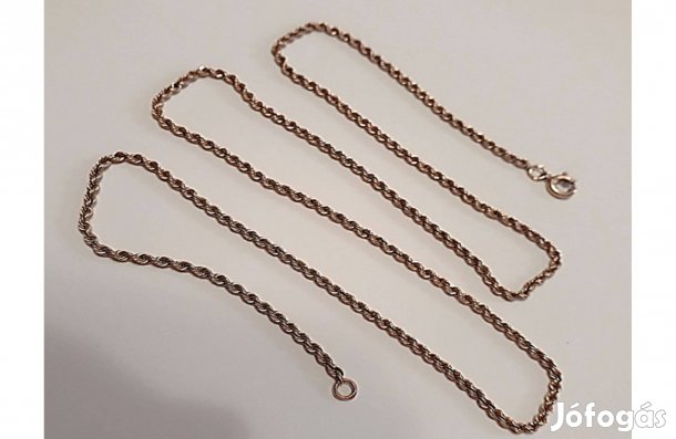 Arany nyaklánc 14 karátos, 10,8 gr 60 cm, hibátlan (Új)
