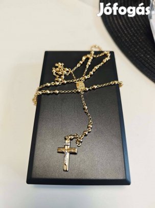 Arany nyaklánc kereszt medállal 14k