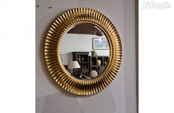 Arany színű falitükör különleges formájú kerettel 89 cm