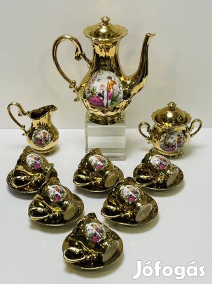 Arany színű kávéskészlet