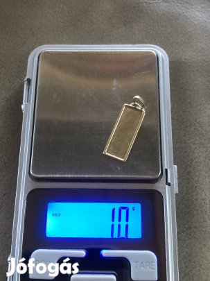 Arany tégla medál 14k 1g jelezve 