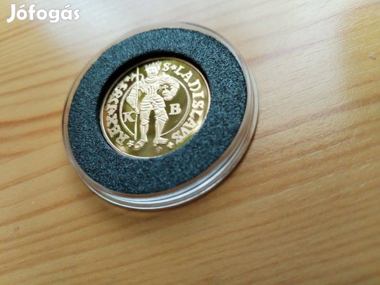 Aranyforint emlékérem II. Rudolf színezüst aranyozott 5.5g Ag 9