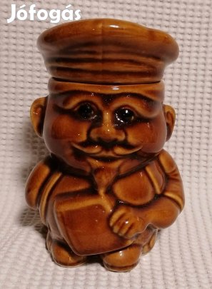 Aranyos Színes Mázas Kerámia Apóka / Tartó / Dísztárgy