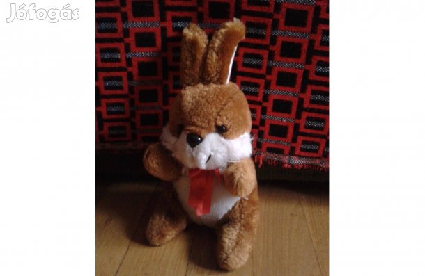 Aranyos barna nyuszika, plüss nyuszi Húsvét