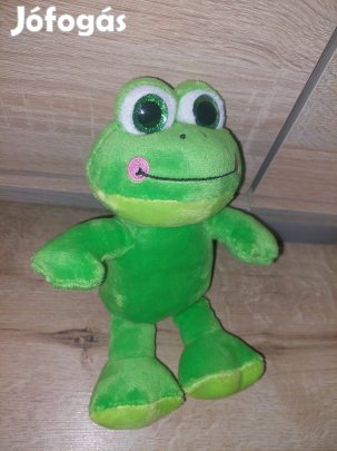 Aranyos zöld szemű plüss 25 cm