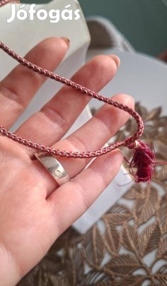 Aranyozott Cirkonia köves gyöngyös virág mintás szerencse nyaklánc 