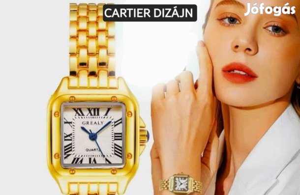 Aranyozott Új női Cartier fazonú óra