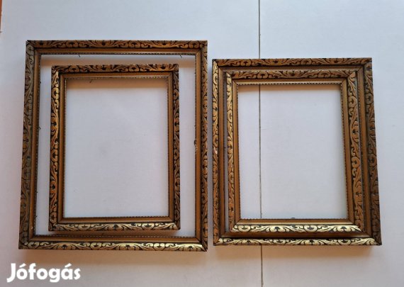 Aranyozott fa képkeret több méretben