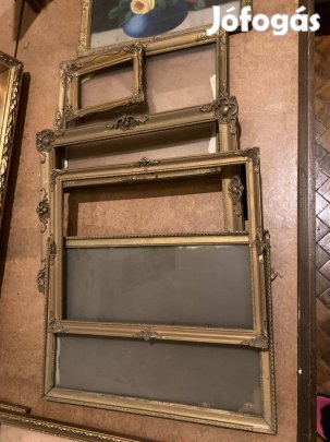 Aranyozott fa vintage képkeretek