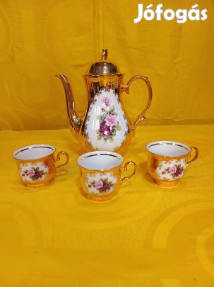 Aranyozott kávés készlet