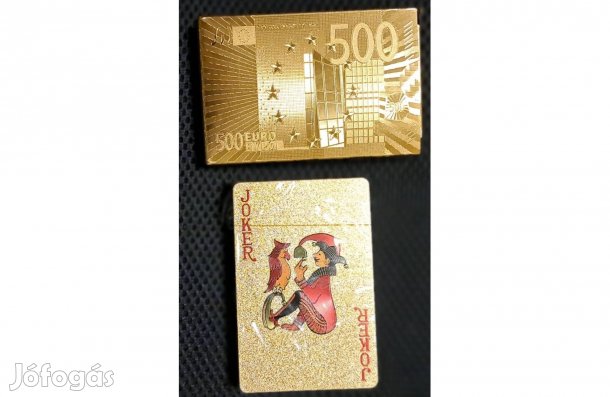 Aranyozott póker kártya, 2 darab egyben