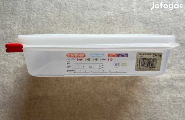 Araven doboz GN1/4 légmentes élelmiszertároló 1.8 L