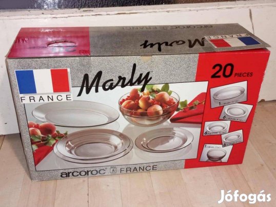 Arcoroc Marly 20 darabos francia üveg étkészlet