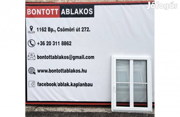 Árcsökkenés Használt hőszig egyszárnyú műa bukó-nyíló ablak 90x130