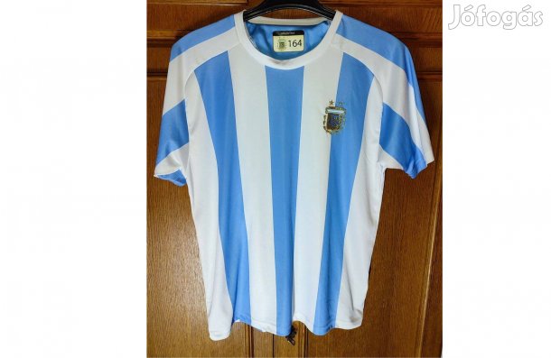Argentin válogatott szurkolói kék fehér gyerek mez (164)