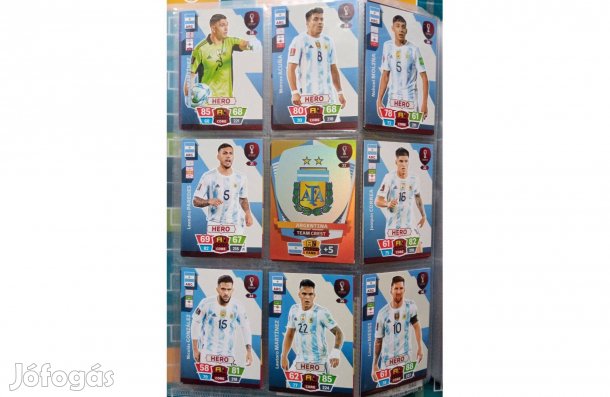 Argentína Teljes sor Fifa World Cup 2022 Qatar focis kártya