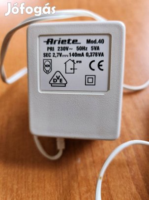 Ariete Mod.40 Töltő Adapter 2,7 V 140 mA , 5 VA