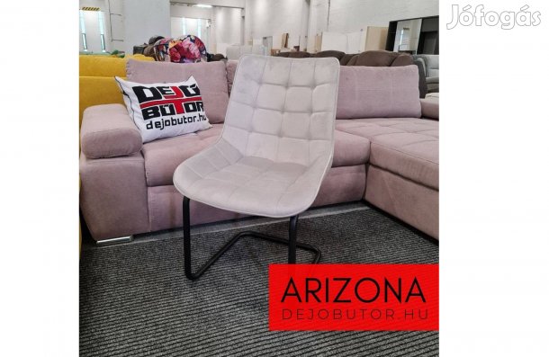 Arizona grey étkezőszék fekete lábakkal 100 kg teherbírással