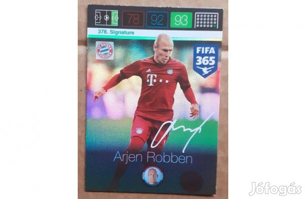 Arjen Robben Bayern München Signature focis kártya Panini FIFA 2016