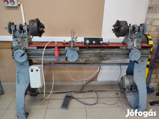 Arnold gázégőve szerelt ipari üvegtechnikai eszterga Ritka lehetőség
