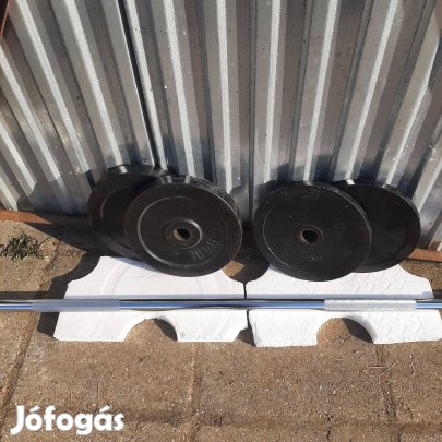 Arnold gumis súlyzókészlet króm fekvenyomó rúd súly súlyzó
