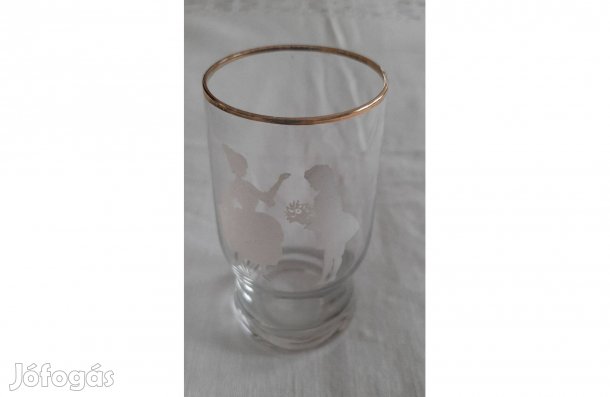 Árnyképes likőrös poharak 5 db