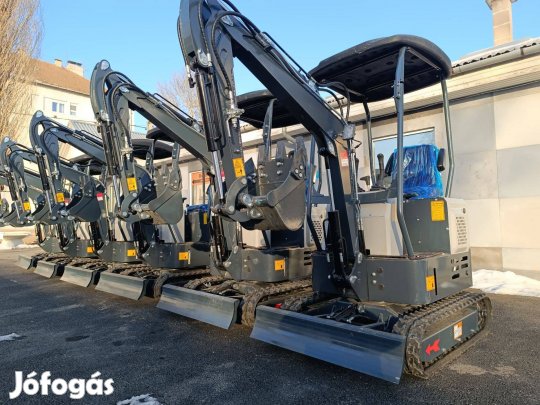 Árokásó gumitalpas minikotró 25 lóerős,1,4 tonnás