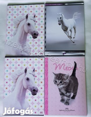 Ars Una prémium füzet A4 szett ló cica új