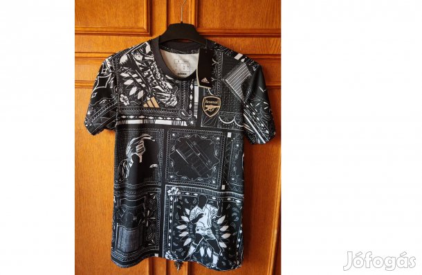 Arsenal Ian Wright eredeti fekete fehér adidas Női mez (S-es)