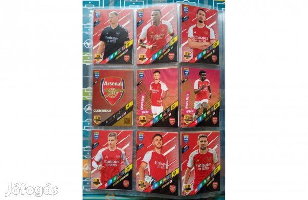 Arsenal Teljes sor Panini Fifa 365 2024 kártya