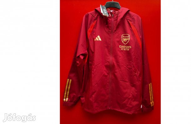 Arsenal eredeti adidas bordó arany kapucnis dzseki (M)