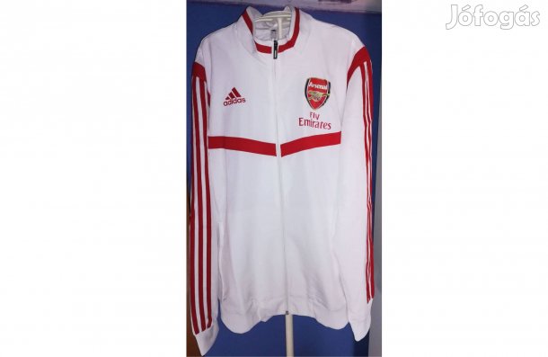 Arsenal eredeti adidas cipzáras fehér felső (L)