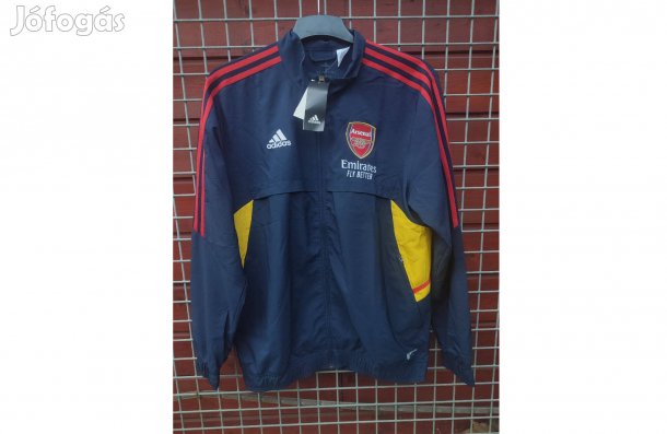 Arsenal eredeti adidas cipzáras sötétkék sárga felső (M)