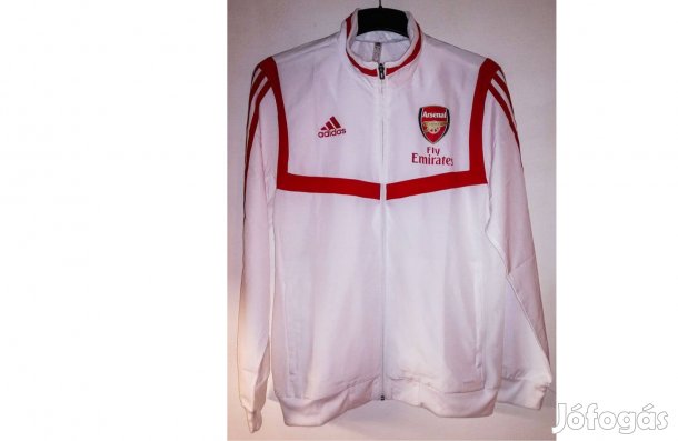 Arsenal eredeti adidas fehér piros cipzáras tréningfelső (M)