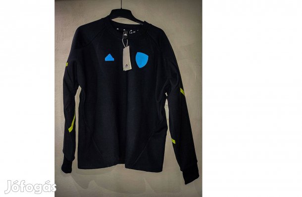 Arsenal eredeti adidas fekete kék neon pulóver (M)