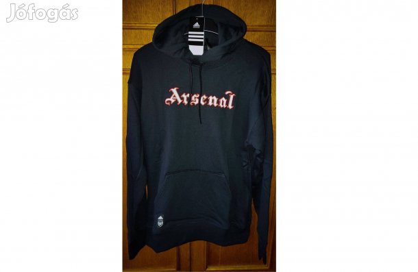 Arsenal eredeti adidas kapucnis fekete pulóver (M)