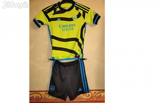 Arsenal eredeti adidas neonzöld fekete 23-24 gyerek szett (116)