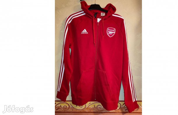 Arsenal eredeti adidas piros kapucnis felső (M)
