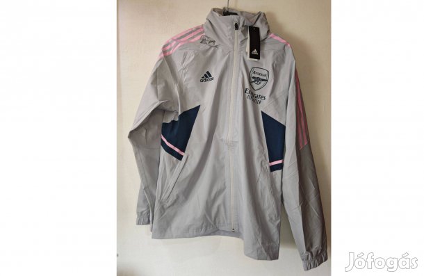 Arsenal eredeti adidas szürke kapucnis dzseki