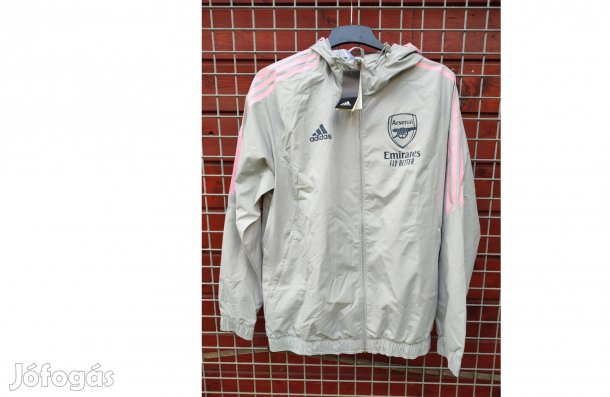 Arsenal eredeti adidas szürke kapucnis dzseki (M)