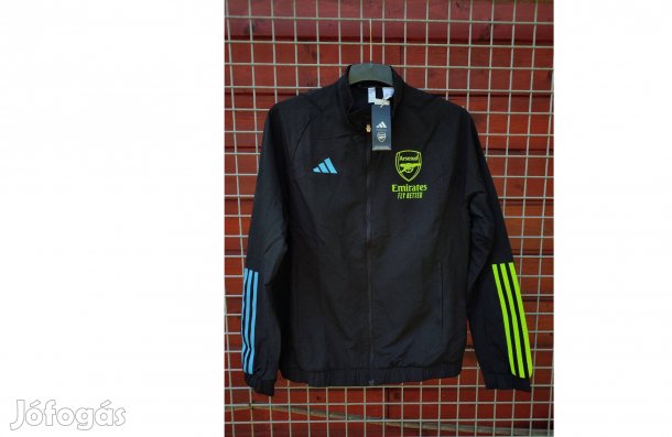 Arsenal eredeti fekete adidas cipzáras felső (M)