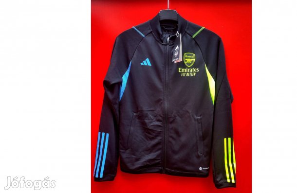 Arsenal eredeti fekete kék zöld adidas női cipzáras felső (S)
