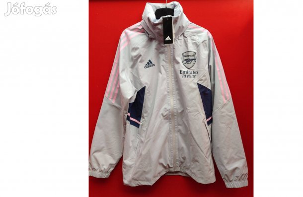 Arsenal eredeti szürke pink adidas kapucnis dzseki (M)