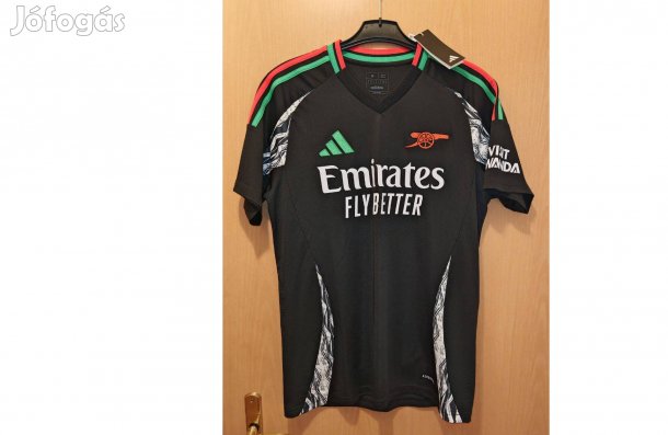 Arsenal fekete eredeti adidas 2024-25-ös mez (M-es)