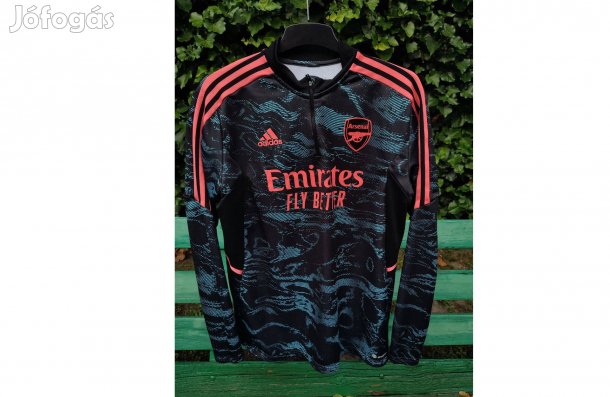 Arsenal fekete kék pink eredeti adidas cipzáras nyakú felső (L)