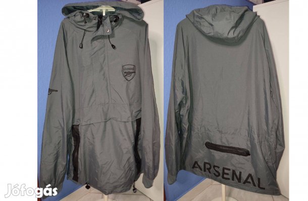Arsenal szurkolói bebújós szürke kapucnis kabát (2XL)