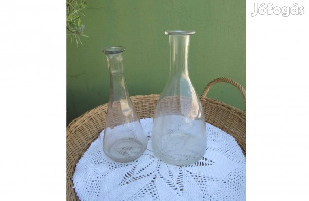 Art Deco boros üveg, dekantáló